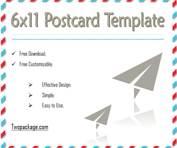 6×11 Postcard Template FREE (2+ Customizable Designs)