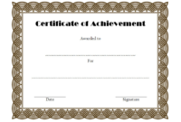 Certificate of Achievement Template Editable Free 2
