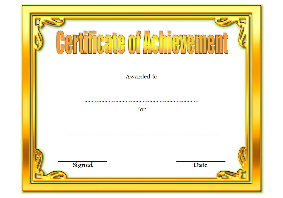 Certificate Of Achievement Template Word from twopackage.com