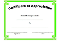 Certificate of Appreciation Template Word FREE 3
