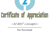 Certificate of Appreciation Template Word FREE in Two Package