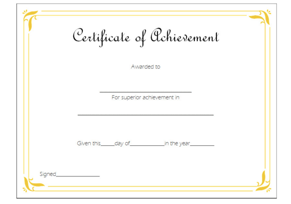Certificate of Outstanding Achievement Template FREE 3 | Two Package ...