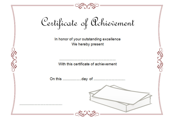 Certificate of Outstanding Achievement Template FREE 5 | Two Package ...