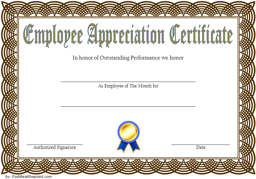 Employee Appreciation Certificate Template Free 1 | Two Package Template