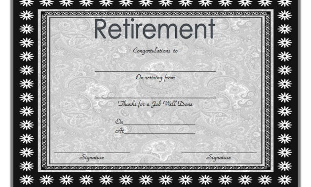 free retirement certificate templates for word, retirement certificate of appreciation template, employee retirement certificate template, free printable retirement certificate template, retirement award certificate template, navy retirement certificate template