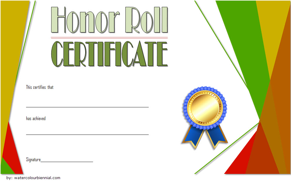 Honor Roll Certificate Template Word Database