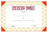 Leadership Award Certificate Template FREE 1