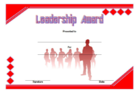 Leadership Award Certificate Template FREE 3