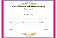 Certificate of Land Ownership Template FREE 3