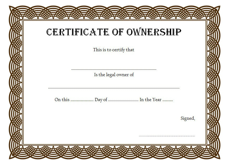 certificate of ownership template, template of share certificate, llc certificate of ownership template, certificate of stock ownership template, certificate of land ownership template