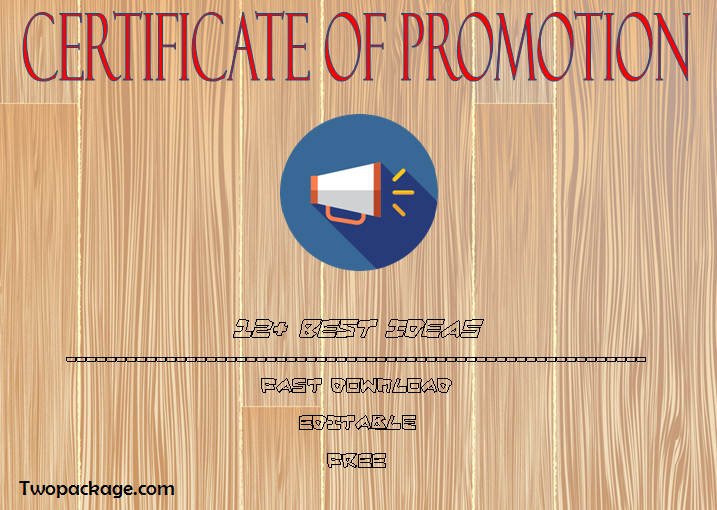 12+ Certificate of Promotion Templates FREE Download