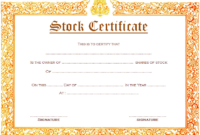 Certificate of Shares of Stock Free Printable 1