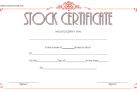 Common Stock Certificate Template FREE 1