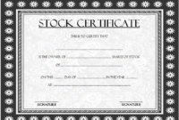 Common Stock Certificate Template FREE 2
