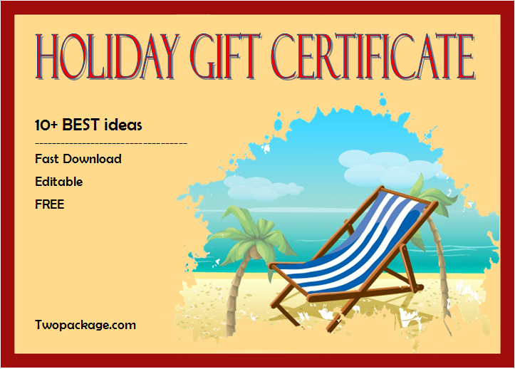 Holiday Gift Certificate Template Free from twopackage.com