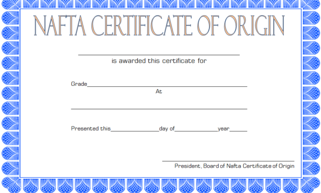 certificate of origin template free, nafta certificate of origin template, certificate of origin for a vehicle, country of origin certificate template, blank nafta certificate origin canada