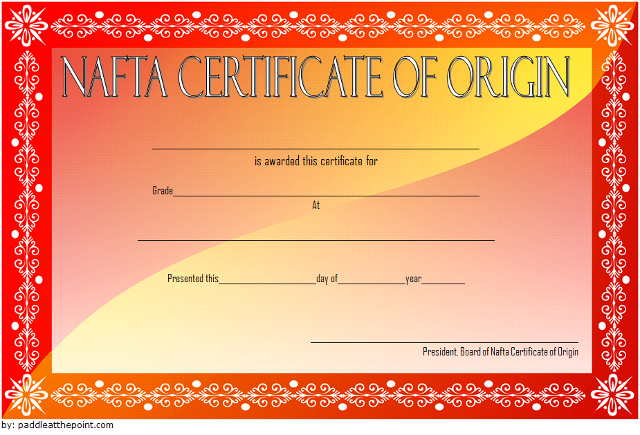 certificate of origin template free, nafta certificate of origin template, certificate of origin for a vehicle, country of origin certificate template, blank nafta certificate origin canada
