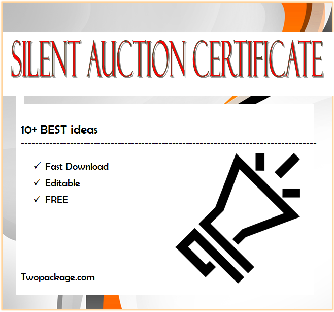 silent auction certificate template, silent auction gift certificate template, silent auction winner certificate template, silent auction donation certificate template, silent auction certificate examples