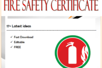 17+ Fire Safety Certificate Template FREE Ideas in Two Package