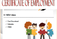 Certificate of Employment Template Ideas FREE in Two Package