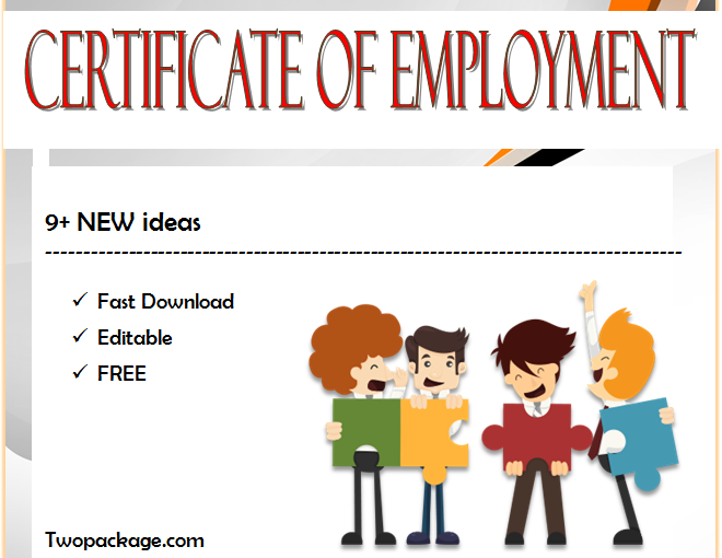 Certificate of Employment Template Free [9+ NEW Ideas]