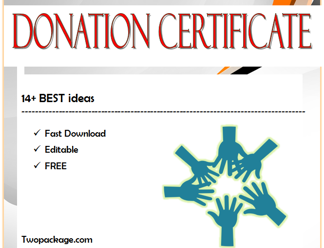 Donation Certificate Template FREE [14+ New Ideas]