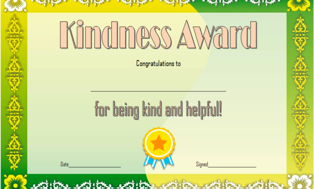 certificate of kindness, act of kindness award certificate, random acts of kindness certificate template, certificate for kindness, kindness certificate elementary, kindness challenge certificate