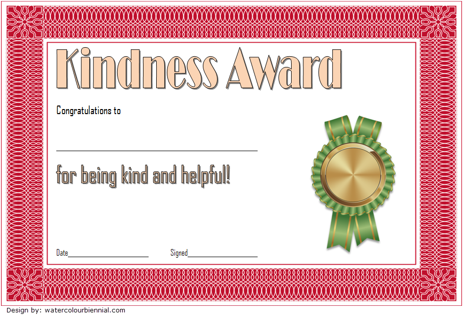 7 Certificate Of Kindness FREE Printable 2020 Ideas 