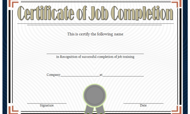 project work completion certificate template, certificate of job completion template, work experience certificate template, volunteer work certificate template, good work certificate template