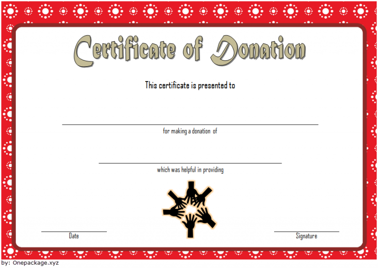 Donation Certificate Template FREE [14+ New Ideas]