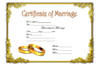 FREE Marriage Certificate Template Printable 2
