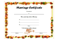 FREE Marriage Certificate Template Printable 4