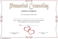 FREE Marriage Counseling Completion Certificate Template 2