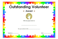 FREE Outstanding Volunteer Certificate Template 2