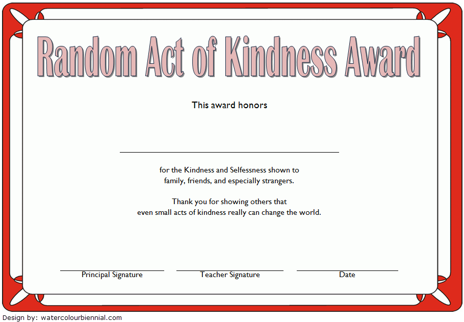 certificate of kindness, act of kindness award certificate, random acts of kindness certificate template, certificate for kindness, kindness certificate elementary, kindness challenge certificate