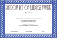 FREE Random Acts of Kindness Certificate Template 2