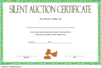 FREE Silent Auction Certificate Template 1