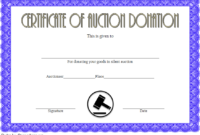 FREE Silent Auction Donation Certificate Template 1