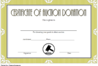 FREE Silent Auction Donation Certificate Template 3