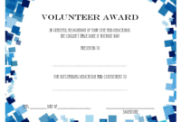 FREE Volunteer Award Certificate Template 1