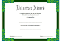 FREE Volunteer Award Certificate Template 3
