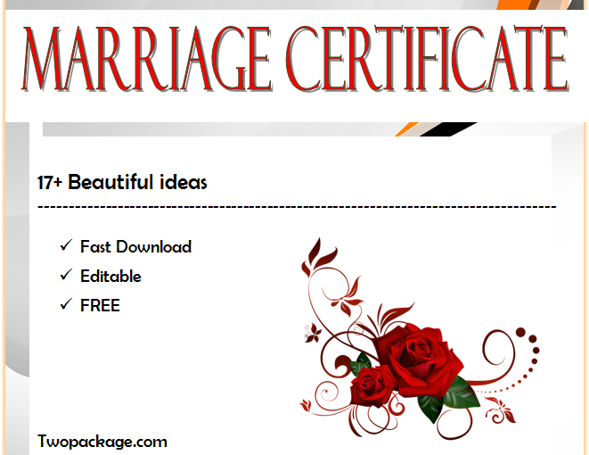 FREE Marriage Certificate Template Microsoft Word [2020]