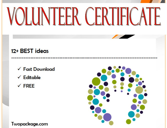 Volunteer Hours Certificate Template FREE [12+ Ideas]