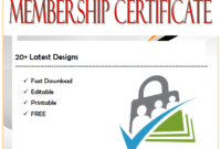 Certificate of Membership in an Organization Template FREE in Two Package