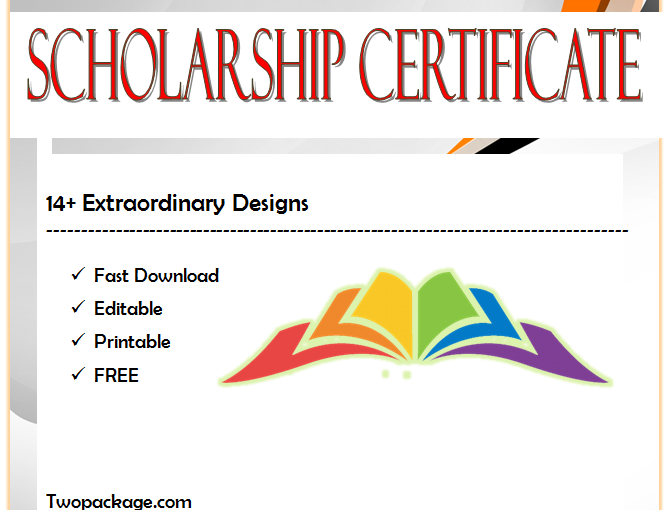 Certificate of Scholarship FREE Printable [14+ New Ideas]