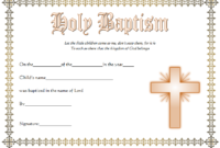 Christening Certificate Template Free 1