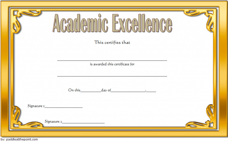 FREE Academic Excellence Award Certificate Template 2 | Two Package ...
