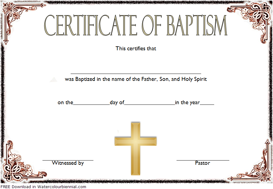 FREE Edit Baptism Certificate Template Word 9 New Ideas 