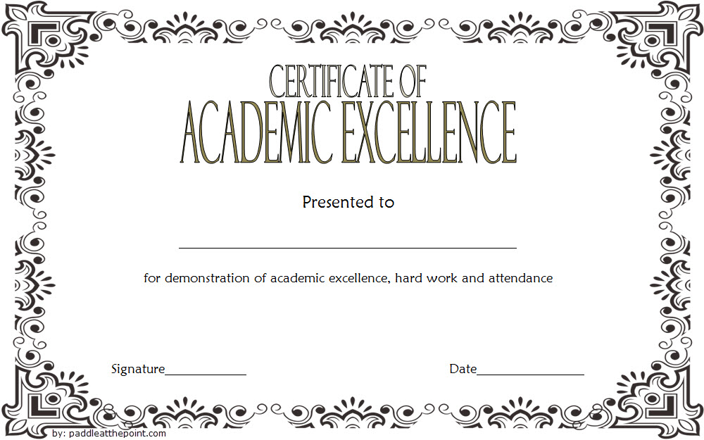 Achievement Certificate Template Free from twopackage.com