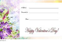 Free Printable Valentine Gift Certificate 2020 part 2